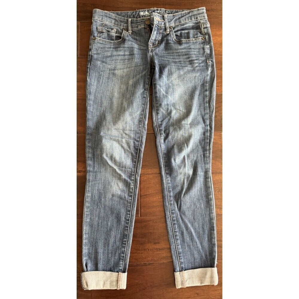 Mossimo Women's denim low rise skinny blue jeans size 2R/R Stretch